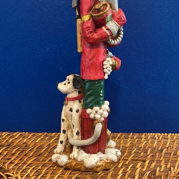 Adorable Thin Resin Fireman Santa with his Dalmatian 11” - Picture 5 of 8